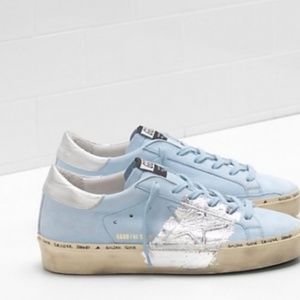Golden Goose Hi Star Baby Blue Sneakers
